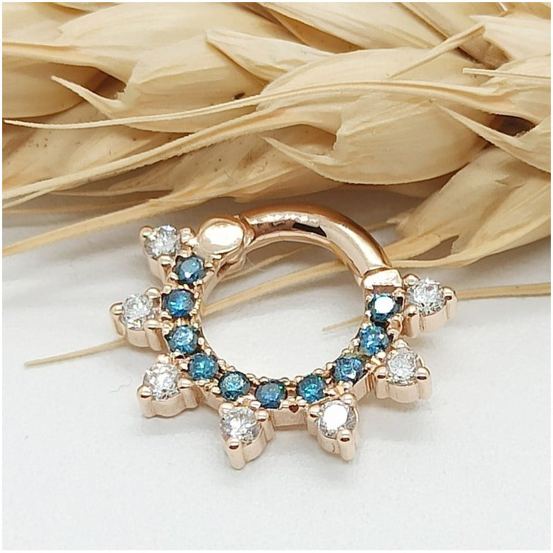 Piercing Nariz Ouro Diamantes Daith Septo Helix Nostril