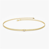 Pulseira Feminina de ouro Cubana 3 Diamante  Luxo - AUREA FINE JEWELRY