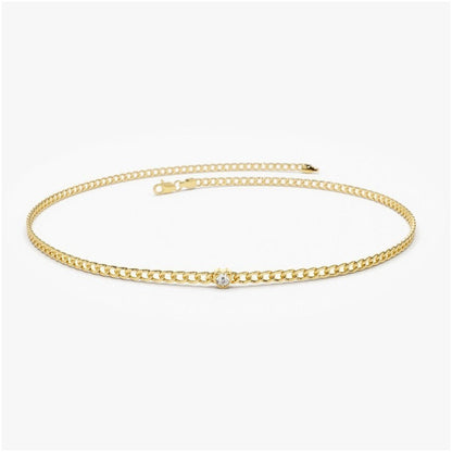 Pulseira Feminina de ouro Cubana 3 Diamante  Luxo - AUREA FINE JEWELRY