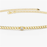 Pulseira Feminina de ouro Cubana 3 Diamante  Luxo - AUREA FINE JEWELRY