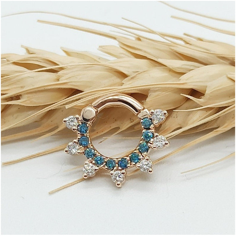 Piercing Nariz Ouro Diamantes Daith Septo Helix Nostril