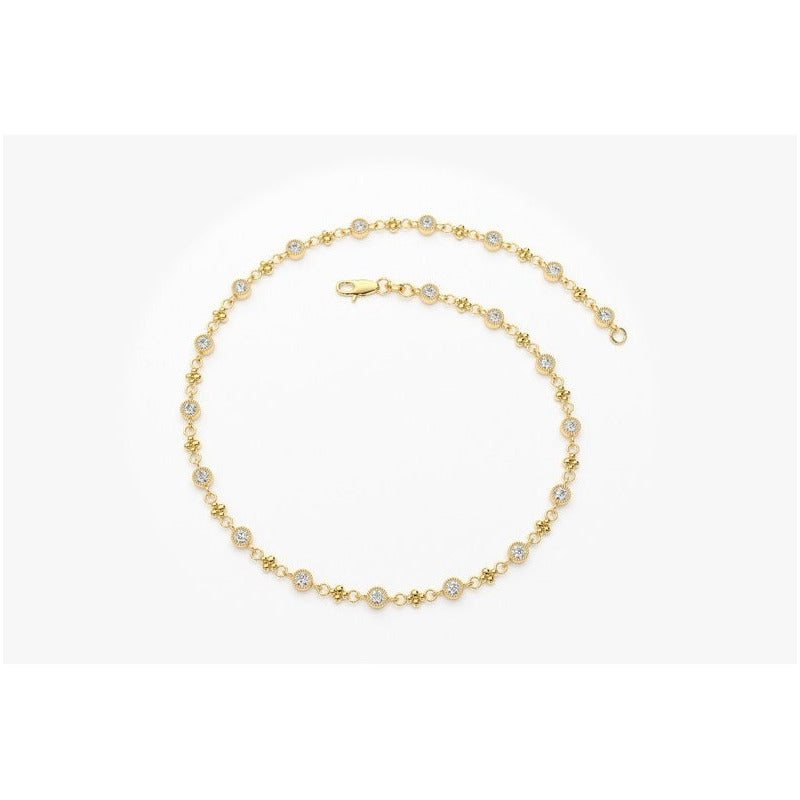 Pulseira Riviera Feminina De Ouro 18k Diamantes Brilhantes - AUREA FINE JEWELRY