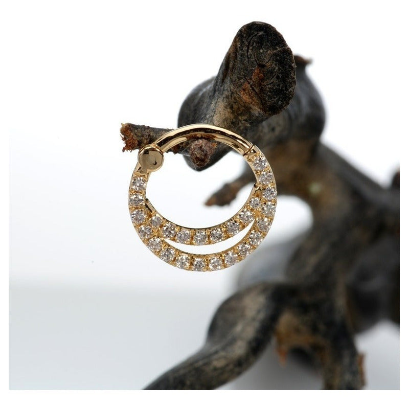 Piercing Nariz Ouro Diamantes Daith Septo Helix Nostril