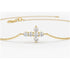 Pulseira Bracelete  Feminina De Ouro Cruz Diamantes - AUREA FINE JEWELRY