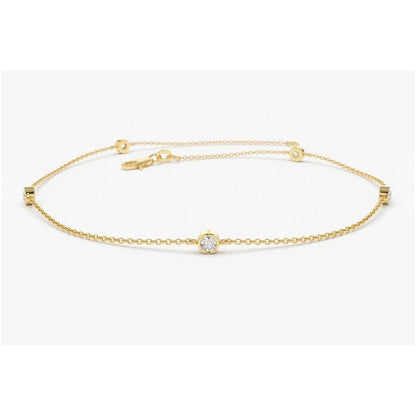 Pulseira de ouro feminina Bracelete Diamantes Luxo - AUREA FINE JEWELRY