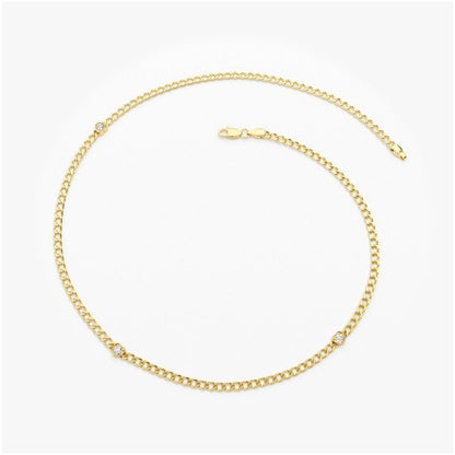 Pulseira Feminina de ouro Cubana 3 Diamante  Luxo - AUREA FINE JEWELRY
