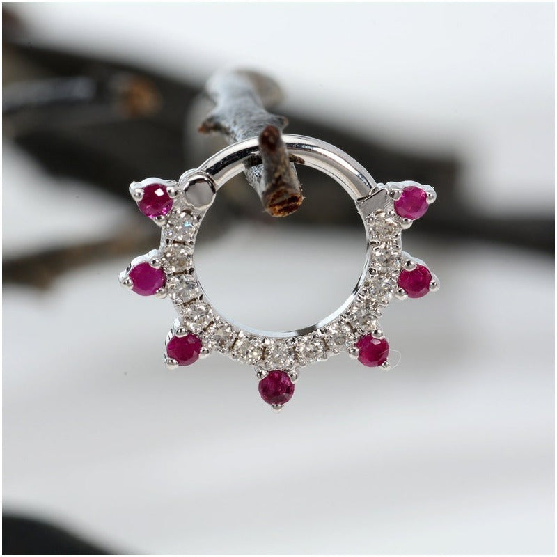 Piercing Nariz Ouro Diamante Daith Septo Helix Nostril