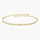 Pulseira Feminina de ouro Cubana 3 Diamante  Luxo - AUREA FINE JEWELRY