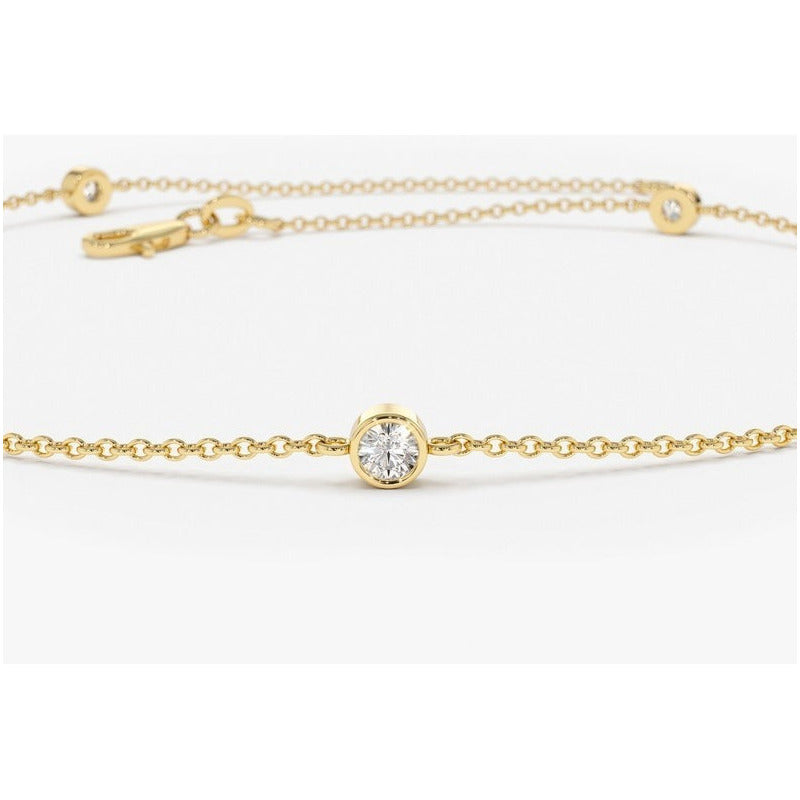 Pulseira de ouro feminina Bracelete Diamantes Luxo - AUREA FINE JEWELRY