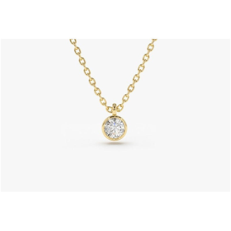 Colar Corrente Feminina Ouro18k Solitario Diamante Luxo 15pt | New | Celestial diamonds, Colares, diamante, yellow | AUREA FINE JEWELRY