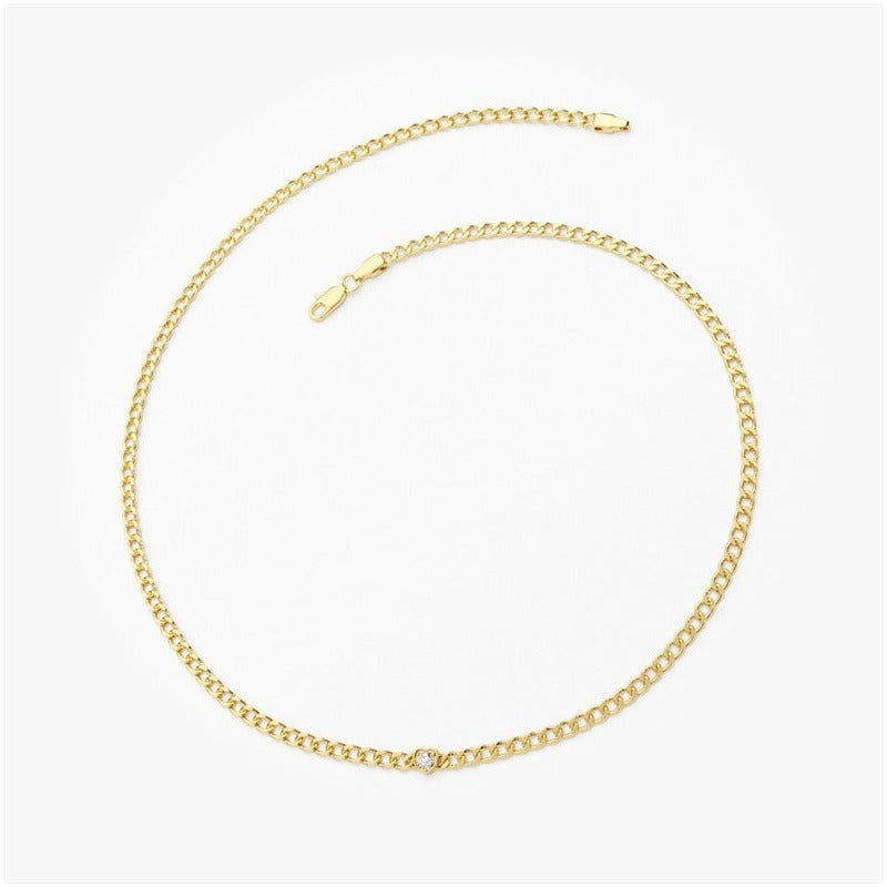 Pulseira Feminina de ouro Cubana 3 Diamante  Luxo - AUREA FINE JEWELRY
