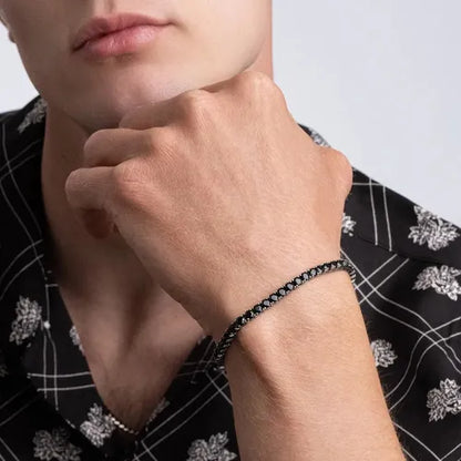 Pulseira de ouro masculina Diamantes Riviera 5,5 quilates