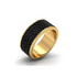 Anel masculino de ouro e diamantes negros luxo | New | diamante, yellow | AUREA FINE JEWELRY