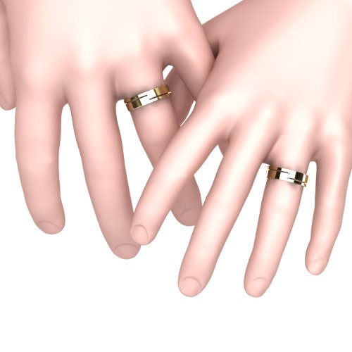 Par de Alianças de Casamento Noivado em Ouro 18k 5.5mm Strak