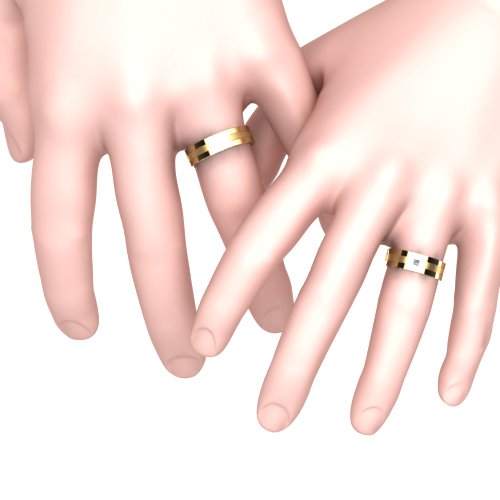 Par de Alianças de Casamento Noivado em Ouro 18k 6mm Sweet
