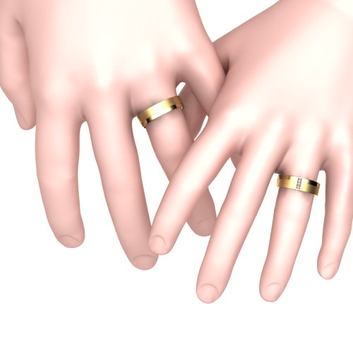 Par de Alianças de Casamento Noivado em Ouro 18k 5,5mm Sweet