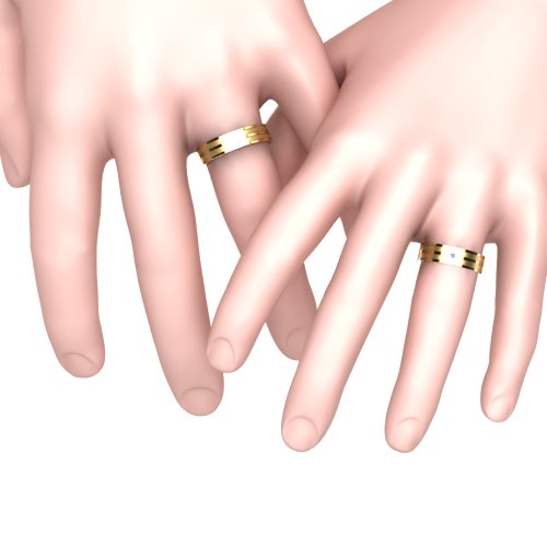 Par de Alianças de Casamento Noivado em Ouro 18k 5,5mm Tews