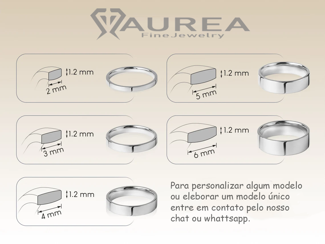 Aliança de casamento noivado ouro 18k 3 Gramas 3 mm Flat