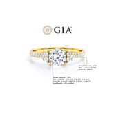 Anel Halo De Ouro Amarelo 18k e Diamantes Brilhantes 50pts | New | anel-de-noivado, Anéis, diamante, noivado, yellow | AUREA FINE JEWELRY