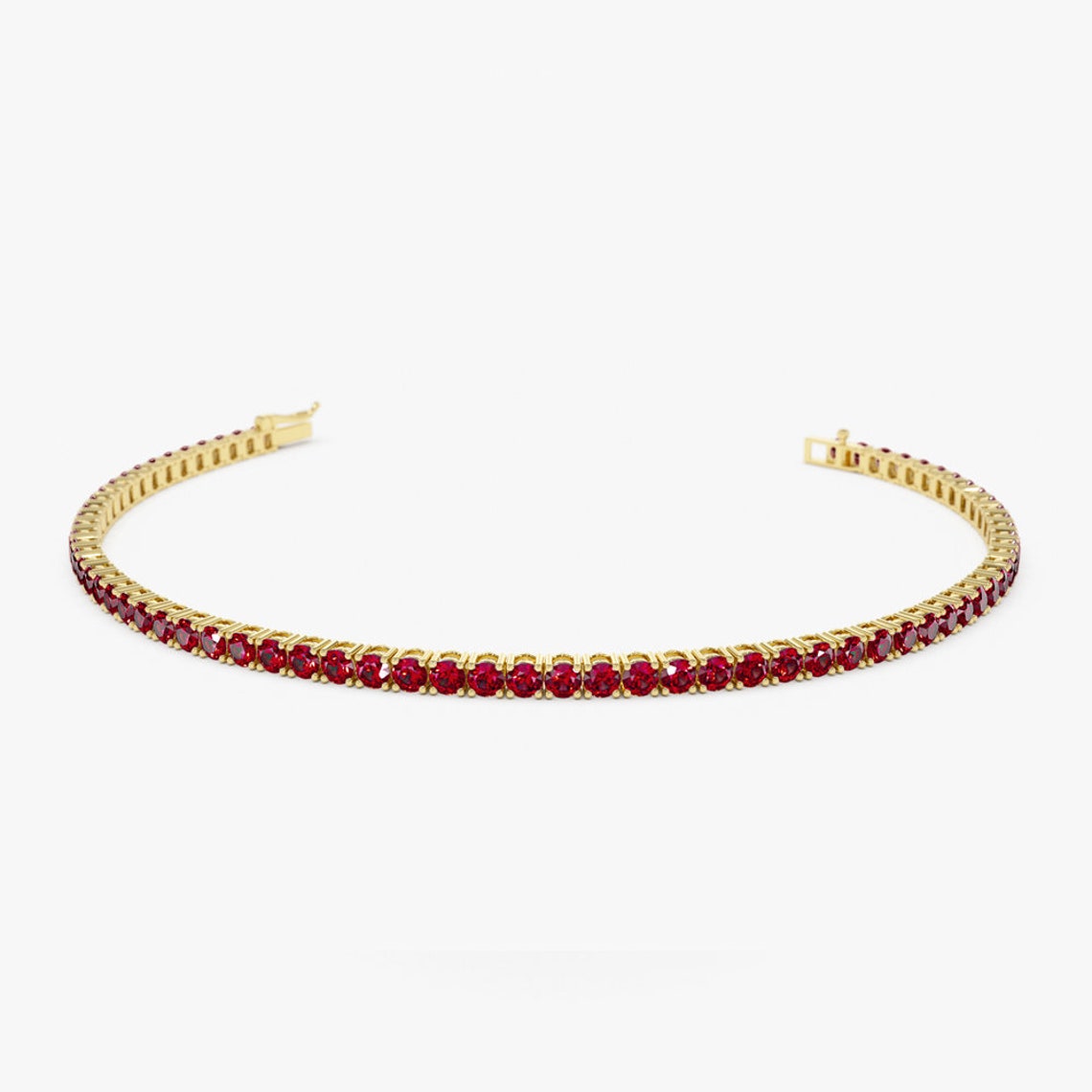 Pulseira de ouro feminina Rubis Riviera