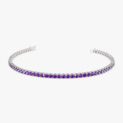 Pulseira de ouro feminina Ametista Riviera