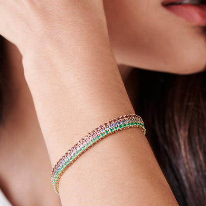 Pulseira de ouro feminina Ametista Riviera