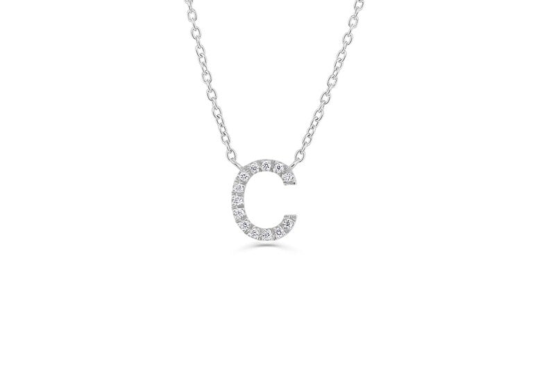 Colar Corrente Inicial Feminino em Ouro Branco 18k c/ Diamante | New | Celestial diamonds, Colares, diamante, white | AUREA FINE JEWELRY