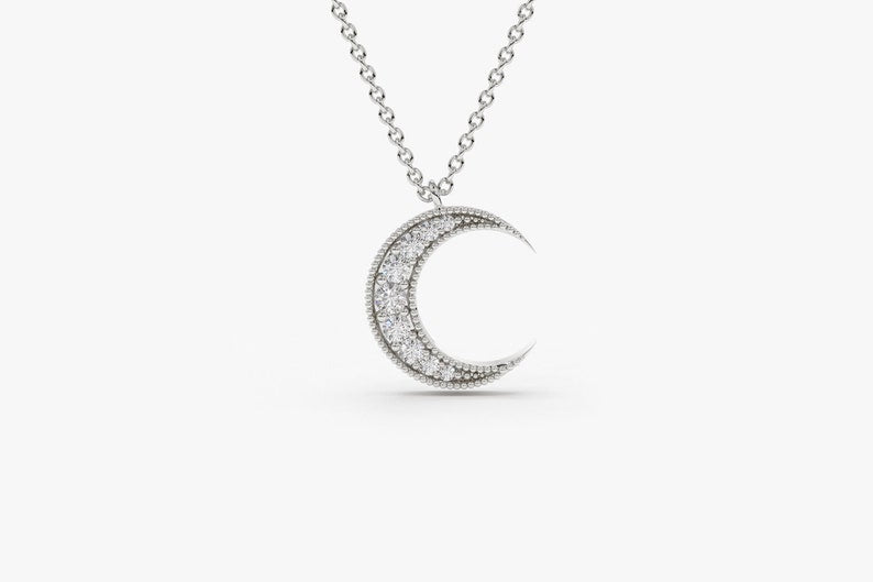 Corrente feminina ouro 18k amarelo lua  Diamantes luxo