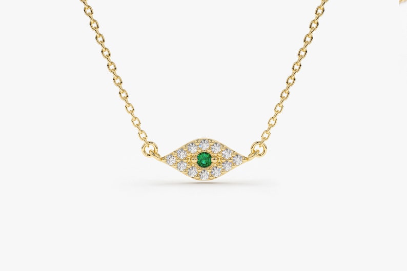 Corrente Feminina em Ouro Amarelo 18k Diamantes e Esmeralda olho grego | New | Celestial diamonds, Colares, diamante, Esmeralda, yellow | AUREA FINE JEWELRY