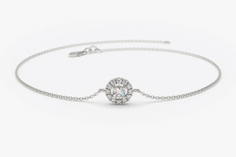 Pulseira  Feminina de Ouro 18k  chuveiro  Diamantes