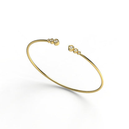 Pulseira Feminina de ouro 18k Bracelete diamantes