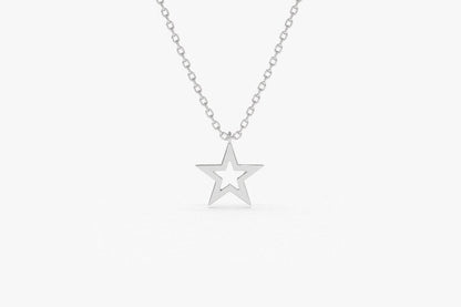 Colar Corrente com pingente Estrela Feminino em Ouro Branco 18k | New | Celestial diamonds, Colares, ruby, white | AUREA FINE JEWELRY