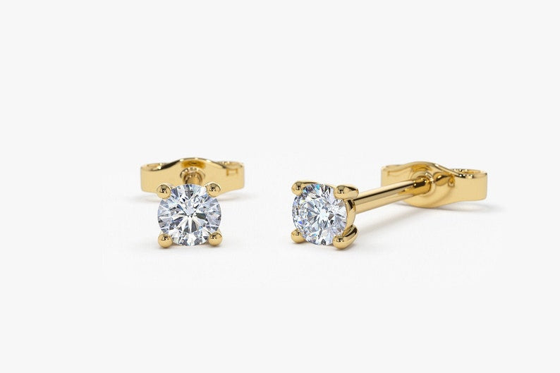 Brinco de  Ouro 18k feminino Solitário Diamantes  40 pts o par Luxo | New | Brincos, diamante, yellow | AUREA FINE JEWELRY