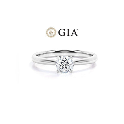 Anel Solitario De Ouro Branco 18k e Diamante Brilhante 100pts | New | anel-de-noivado, Anéis, diamante, noivado, white | AUREA FINE JEWELRY
