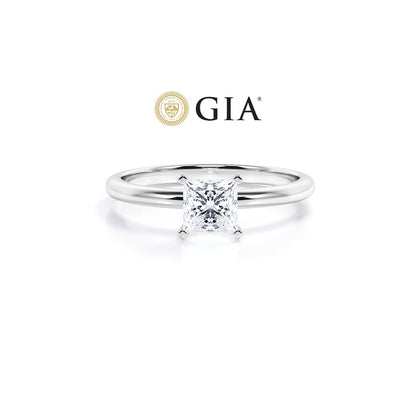 Anel Princesa De Ouro Branco 18k e Diamantes Brilhantes 70pts | New | anel-de-noivado, Anéis, diamante, noivado, white | AUREA FINE JEWELRY