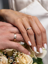 Par de Alianças de casamento noivado  ouro 18k diamante double - AUREA FINE JEWELRY