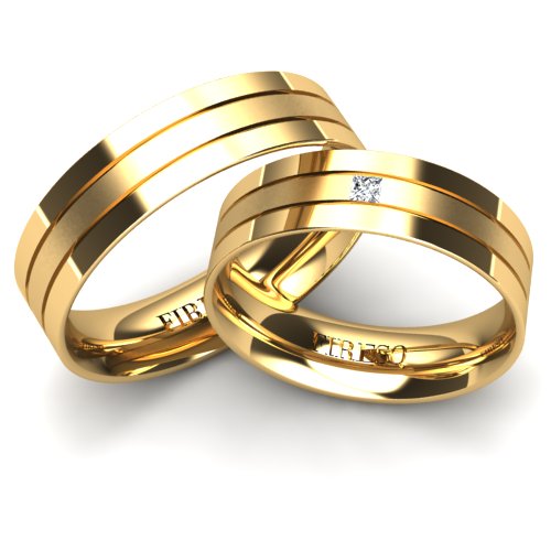Par de Alianças de Casamento Noivado em Ouro 18k 6mm Varzia
