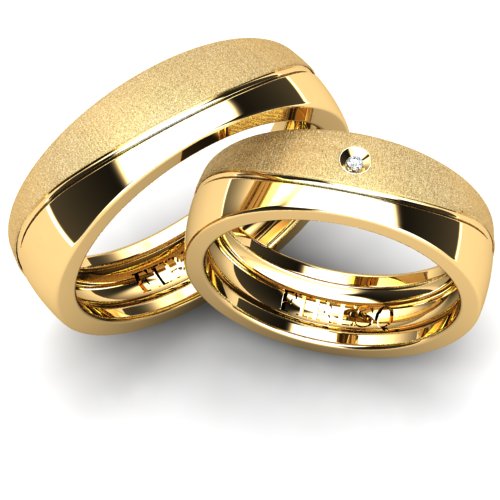 Par de Alianças de Casamento Noivado em Ouro 18k 5,5mm Opra