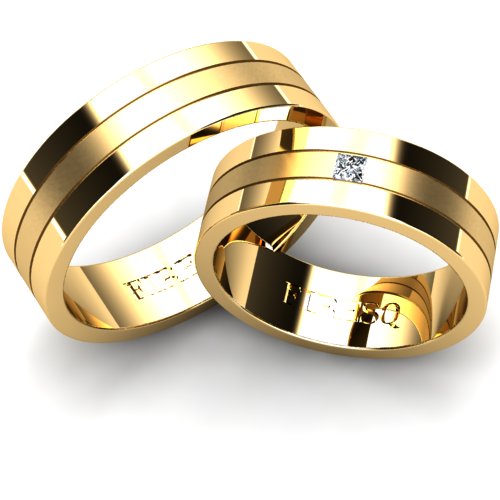 Par de Alianças de Casamento Noivado em Ouro 18k 6mm Sweet