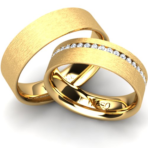 Par de Alianças de Casamento Noivado em Ouro 18k 5.5mm Arlo