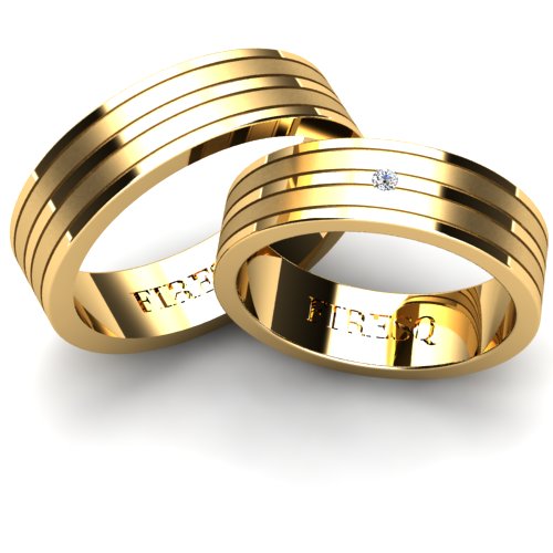 Par de Alianças de Casamento Noivado em Ouro 18k 5,5mm Tews